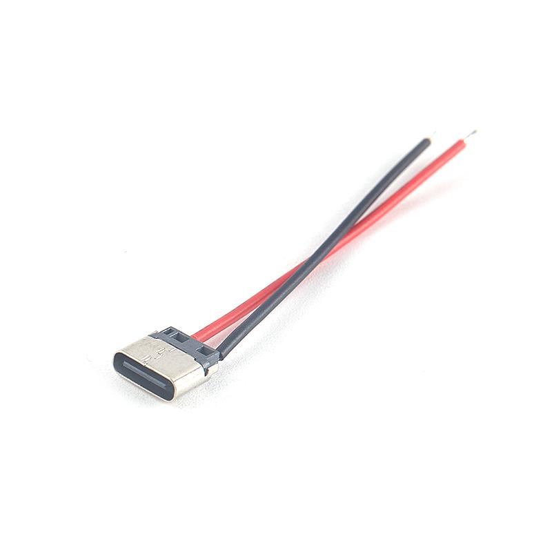 5 шт. 3A 20V USB Type-C 2-контактный Разъем-гнездо для кабеля с проводом для аксессуаров зарядки мобильных телефонов