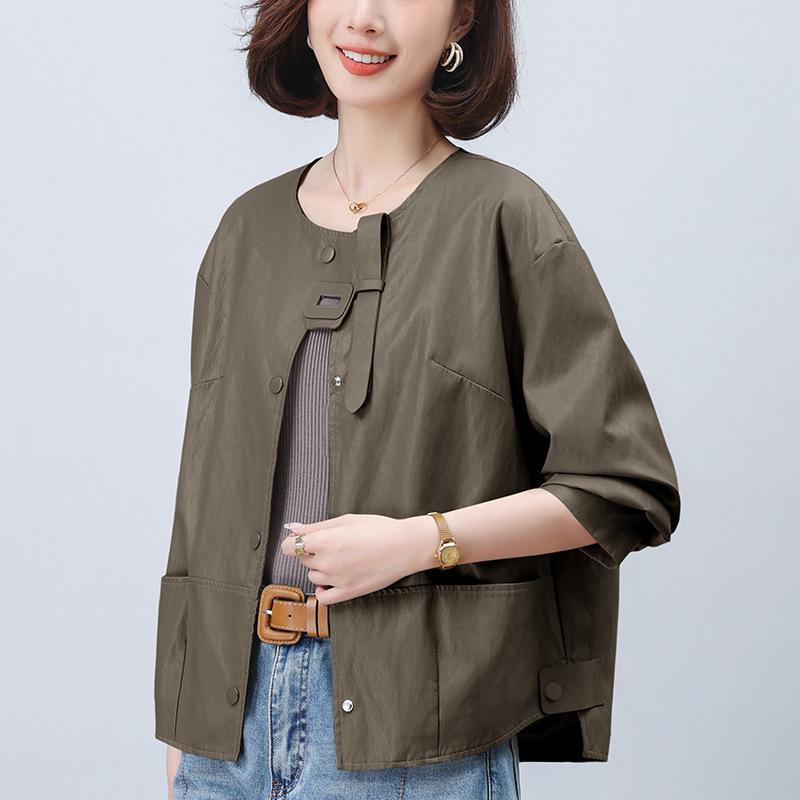 Black Leather Jacket for Women Spring and Autumn New Temperament High-end Small Leather Jacket Short PU Leather Top Trendy