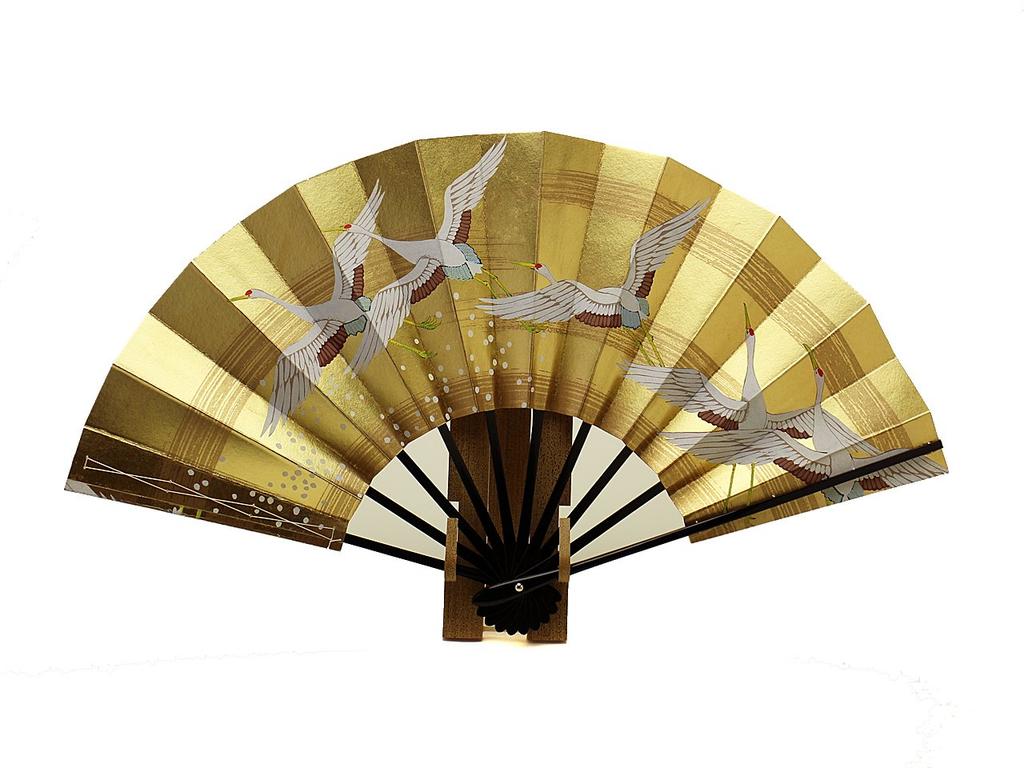 Декоративная кукла Kyoto Five 9 5 Сделано в Поставляется с вентилятором Японский Вход Японский стиль Новый год Высота 29 x Ширина 51 см, когда Вентилятор, Вентилятор, Журавли, см, минуты,