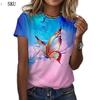 Summer Fashion Blouse Women's Tshirts 3d Print Butterfly Theme T Shirt Casual Short Sleeve Top Basic Oversized Female Clothing