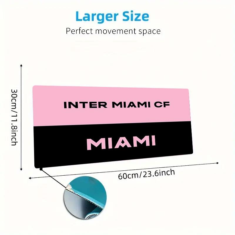 Коврик для мыши Miami CF, Большой игровой коврик для стола, Нескользящий коврик XXL для мыши для ноутбука и планшета, Игровой коврик для мини-ПК со прошитыми краями