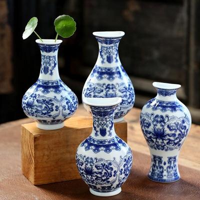 Сине-белая фарфоровая китайская дзен-ваза для стены - керамическое подвесное украшение для декора офиса или дома