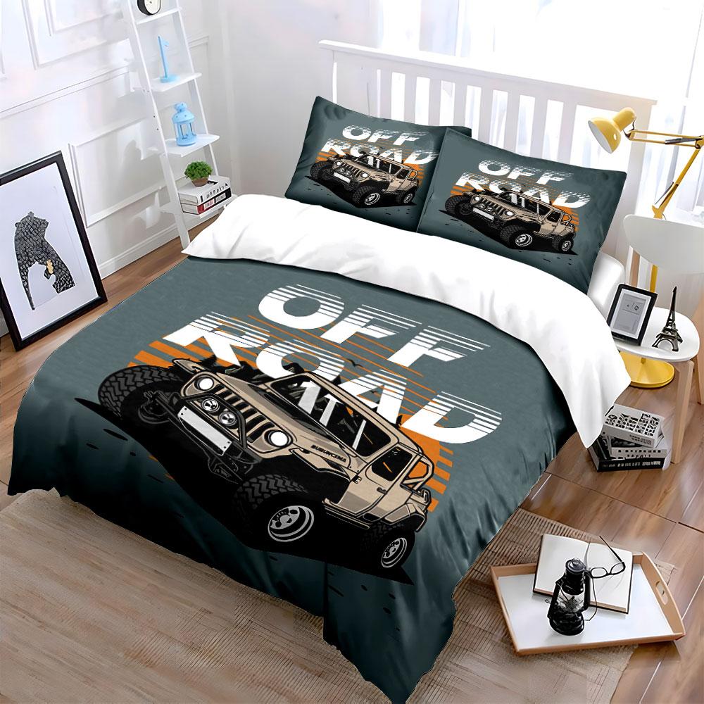 Off-Road Adventure Design Bedding Duvet Cover Set Duvet Cover Pillowcases (1*Duvet Cover 2*Pillowcases, without duvet insert)