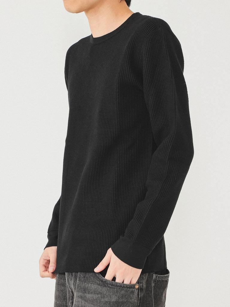 Beams Men's Thermal T-Shirt, Black, Size S (11140656103)