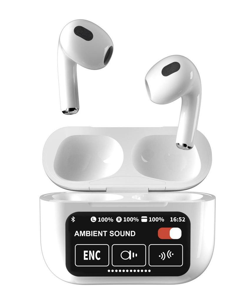 Беспроводные Bluetooth-наушники A10 с HD-дисплеем - Длительное время работы от аккумулятора, Полувнутриканальные, Умный сенсорный цветной экран