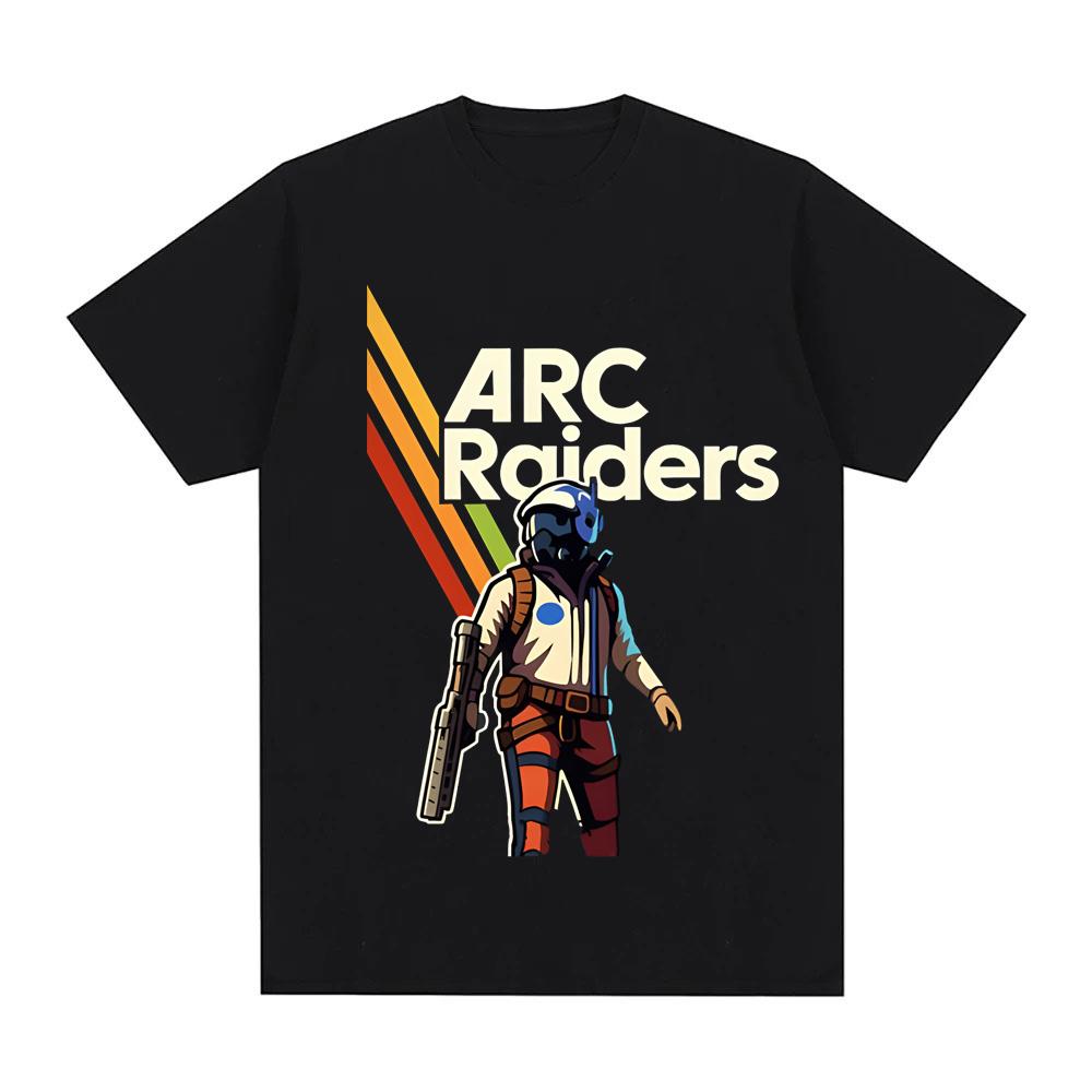 Arc Raiders Retro SciFi Illustration Shir 2026 Shooting Game Graphic Printing TEE 100cotton Comfortable High Quality Soft Tees