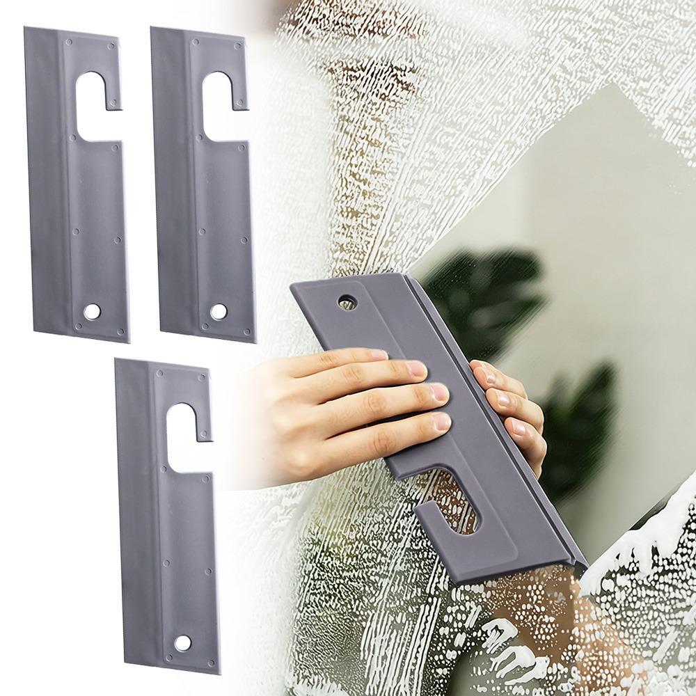 3pcs Portable Mini Countertop Water Scraper Silicone Hanging Hole Design Glass Cleaning Squeegee Window Squeegee Car Windshield