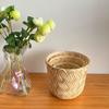 1 шт. Подарочная упаковка, современная корзина для хранения, простая бамбуковая плетеная подарочная упаковка, цилиндрическое ведро, цветочная корзина