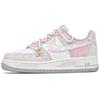 Nike Air Force 1 Устойчивые к истиранию Нескользящие Низкие Скейтбордические Кроссовки Женские Розовый Белый DX2678-100(Команда96- )