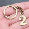 Number Tag Keychains Bag Charm Lot Jewelry For Men Ring Size 28Mm
