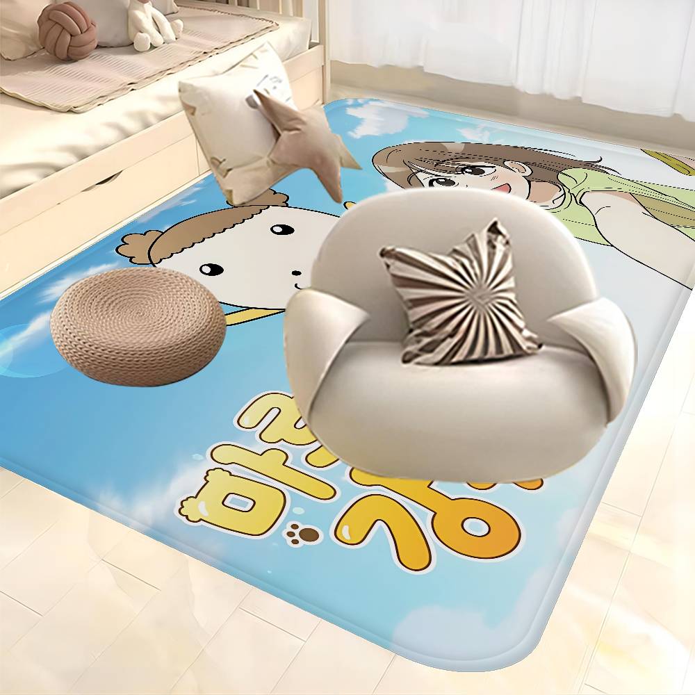 Cartoon Maru Is A Puppy Door Mat Washable Non-Slip Living Room Sofa Chairs Area Mat Kitchen Doormat Area Rug