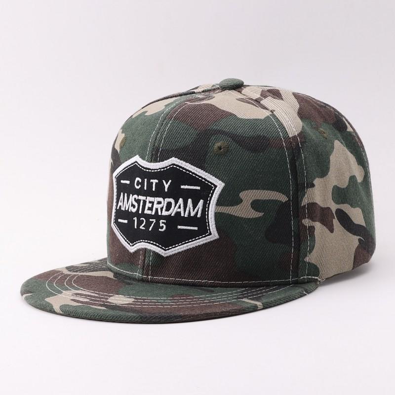Flat Brim Baseball Cap Hip Hop Style Embroidered Sun Hat Men Women
