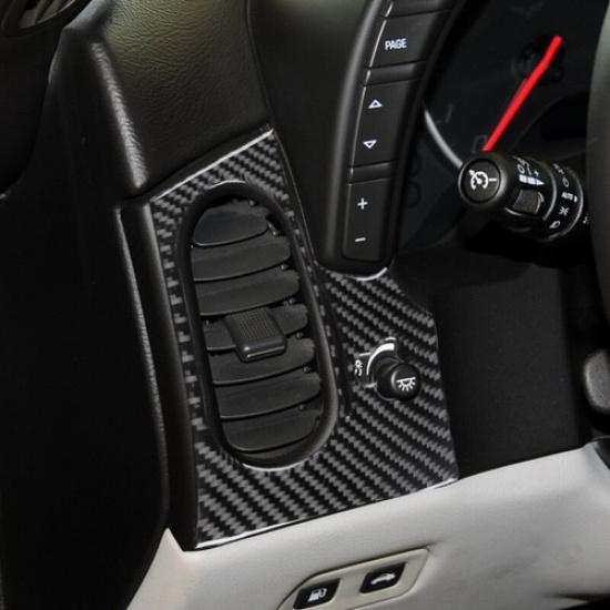 Carbon Fiber Interior Front Air Vent Cover Trim For Chevrolet Corvette C6 05-13
