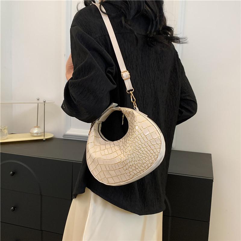 Популярная женская сумка через плечо с узором из камня 2024 года, новая модная простая весенняя сумочка с цепочкой большой емкости