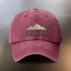 A Banff Mountainscape Printed Washed Hat a Sunshading Baseball Cap for Daily Outings a Musthave Fashionable Couples Hat a