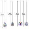 4pcs Clover-Shaped Round Crystal Pendant Crystal  Rainbow Sun Catcher Wedding Decor Home Wedding Party Decoration Ornament