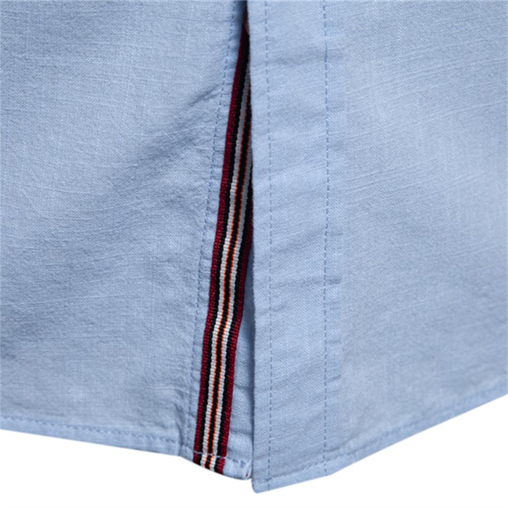 Trend Hub 100% Хлопок Социальная Рубашка Мужская Однотонная Длинный Рукав Высокое Качество Брендовая Рубашка для Мужчин Весна Стойка Повседневная Мужская Рубашка