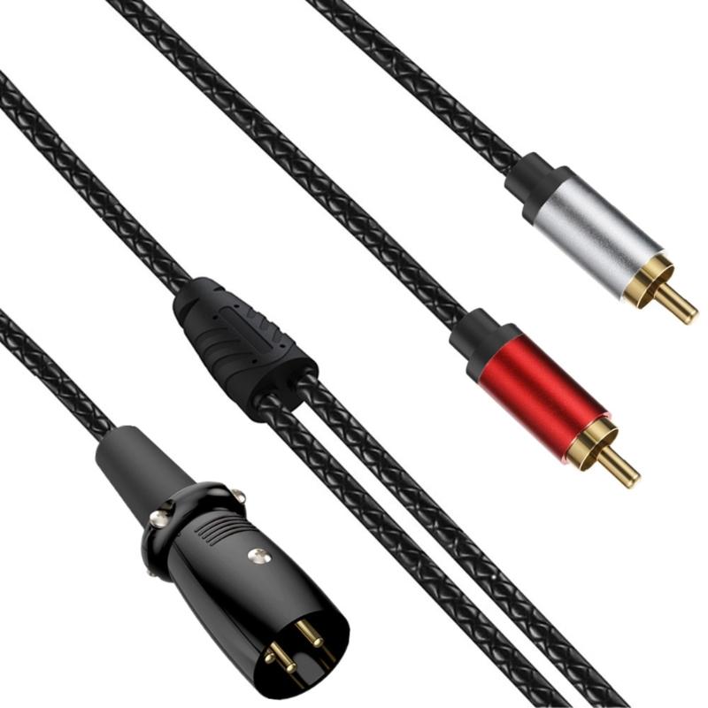 3-контактный штекер на 2 RCA штекера Разветвитель 3-контактный на 2 RCA Стерео Патч-кабель для звука Соединительный Кабель-дубликатор Адаптер