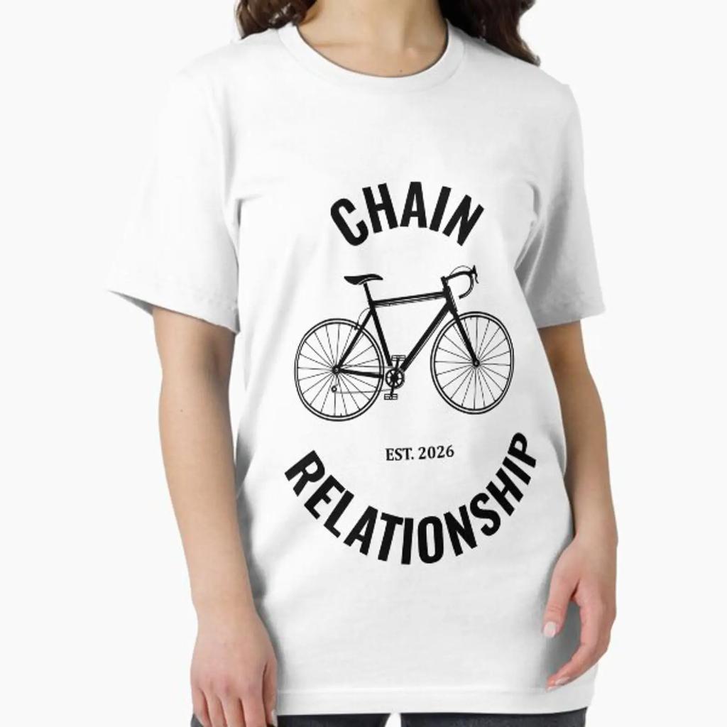 Chain Relationship Cycling Badge Minimal Bike Club Design Designed And Sold By Chainpower Vintage Breathable Stylish