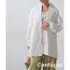 [antiqua] [Antica] quilting shirt ladies tops long sleeve PY-00796 Onesize 03 white