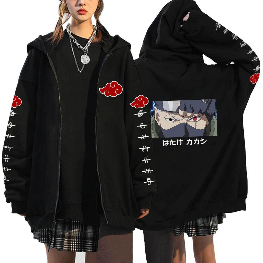 Anime Zipper Hoodie Men's and Women's Casual Sport Fleece Cardigan