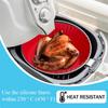 Air Fryer Silicone Liners Pot,8 inch Air Fryer Basket Liners, Silicone Baking Tray Pots for 3 to 5 Qt for Air fryer Oven Reble Baking Tray Oven
