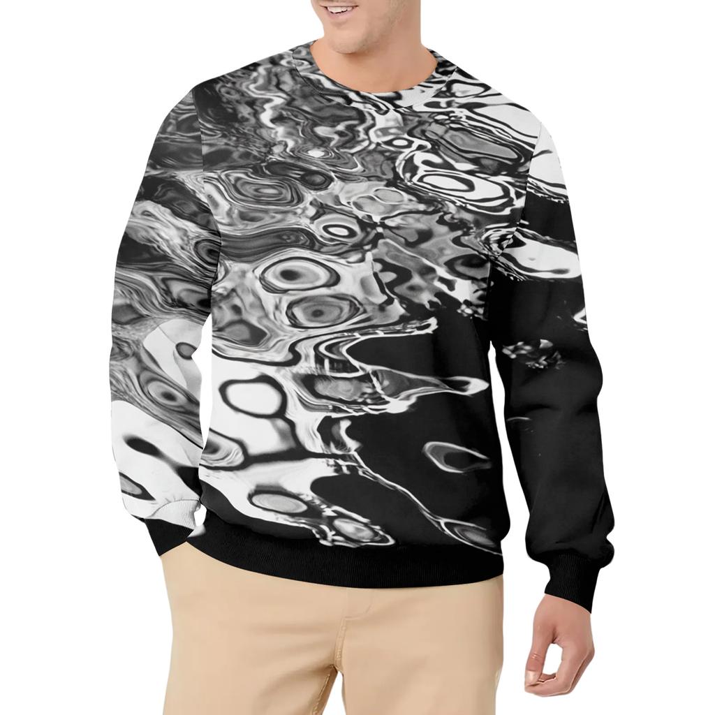 Мужской повседневный модный свитшот с принтом и круглым вырезом