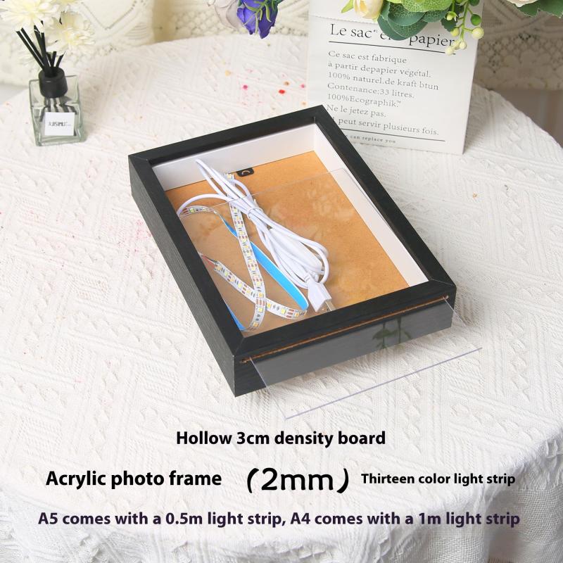 Набор фоторамок-лайтбоксов со светодиодной подсветкой для современного домашнего декора, преображает эскизы волшебством цветного света