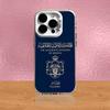 Модный чехол для телефона Jordan Passport для iPhone 16,15,14,13,12,11,Pro,Max,Plus,Mini,SE Черно-белый Матовый Ударопрочный Чехол