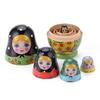 Деревянные матрешки 5 слоев, складывающиеся куклы, рождественский фестиваль, подарок, матрешка, игрушки, декор, поделки