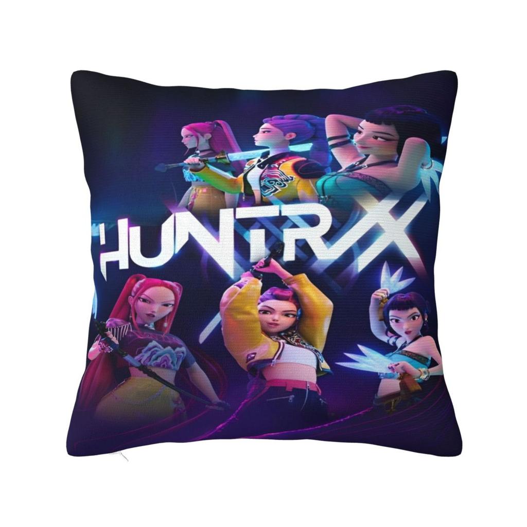 Huntrix K-pop Охотники на демонов Печатная наволочка Чехол для подушки Наволочки Y2K Декор для дивана Молния Несколько размеров