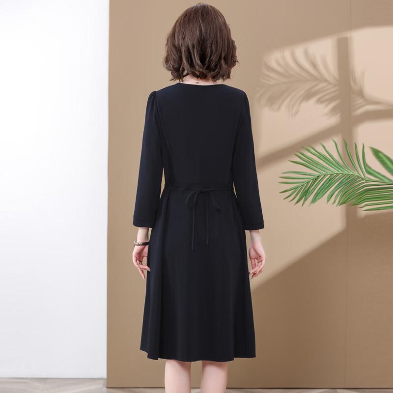 ROMON Elegant A-Line Midi Dress for Mature Women