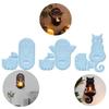DIY Cat Shaped Candle Mold Halloween Wall Mounted Epoxy Resin Silicone Candle Mold Holiday Party Decoration Production Kit