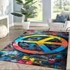 Love Peace Floor Rug Office Rug Perfect for Entryway Decorate room Balcony Living Rooms Anti-slip Rug Office home decor Best for Christmas
