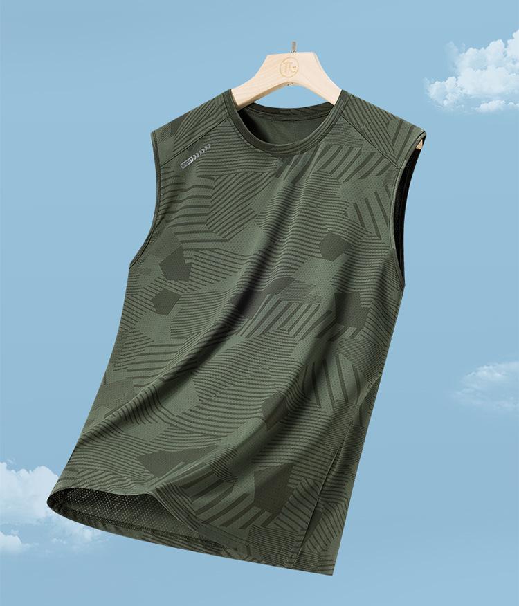 Мужской быстросохнущий камуфляжный летний жилет без рукавов