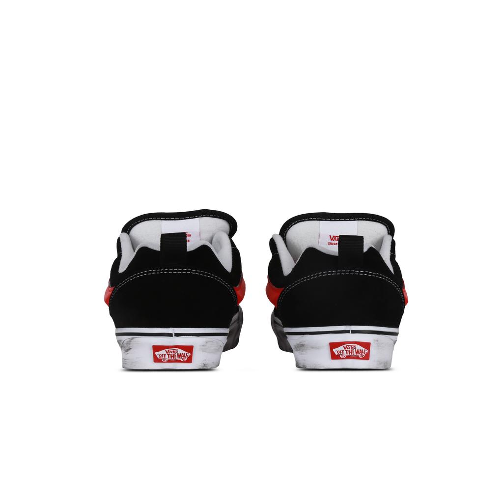 Vans Knu Skool SWAG Тканевая отделка, Износостойкие и Нескользящие Низкие Кеды для Скейтборда Унисекс Черный Красный VN0009QC6BT1(Команда368-SWAG)