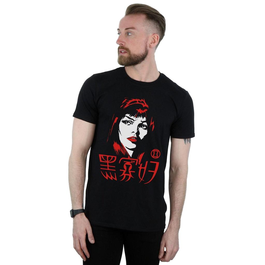 Marvel Mens Black Widow Chinese Logo T-Shirt