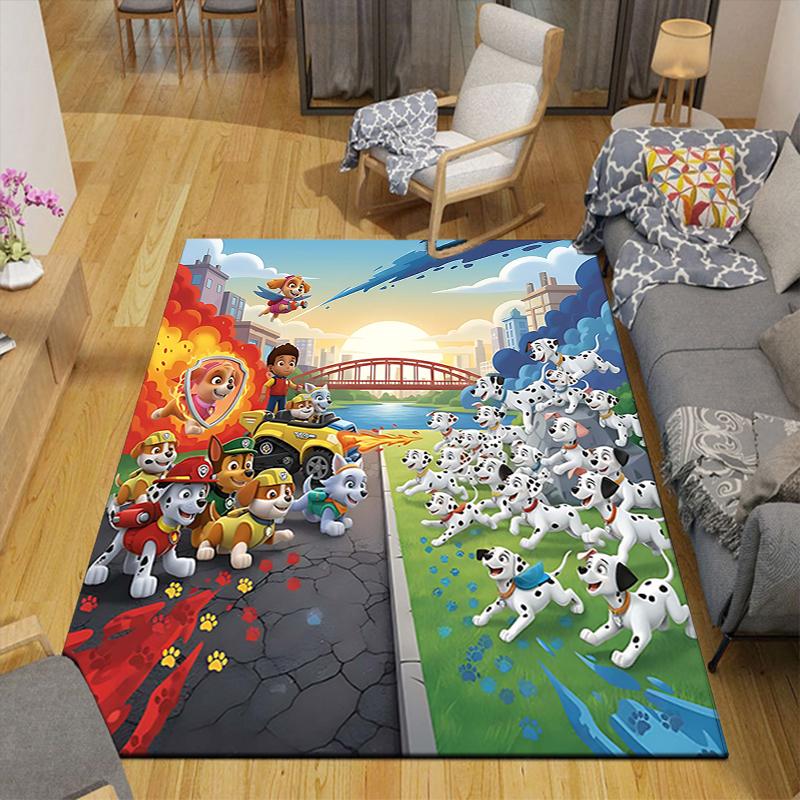 1Pc Paw Patrol City Rescue Rug Office Carpet Indoor Outdoor Doormat Nonslip Soft And Comfortable Living Room Christmas Halloween Gift D91864