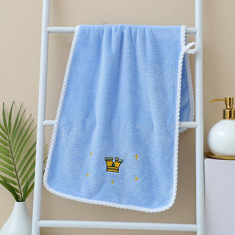 Утолщенные впитывающие взрослые вышитые полотенца для пар и детей