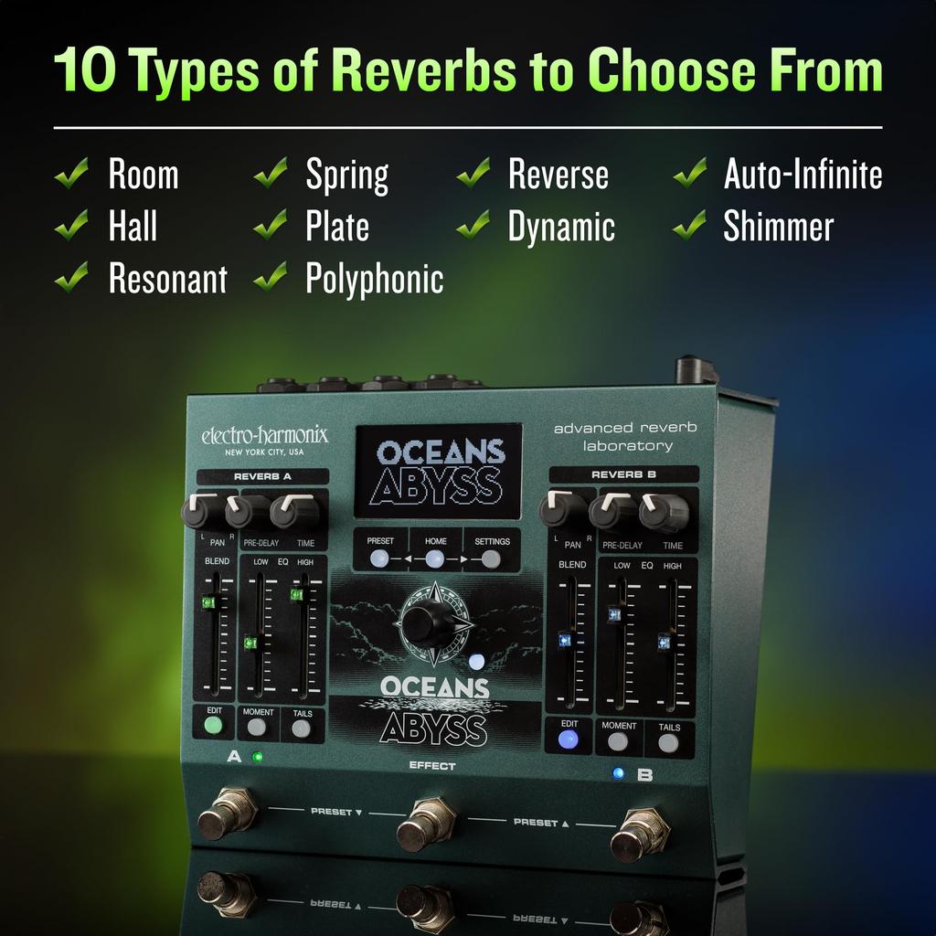Effector Reverb OCEANS ABYSS Advanced Reverb Laboratory Elehamo ELECTRO-HARMONIX Electro-Harmonix