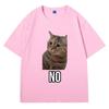 Talking Cat Meme Pattern Print Cotton Tshirt for UnisexsWomens Fashion Tshirt Casual Short Sleeve Tshirt Womens StreetWear