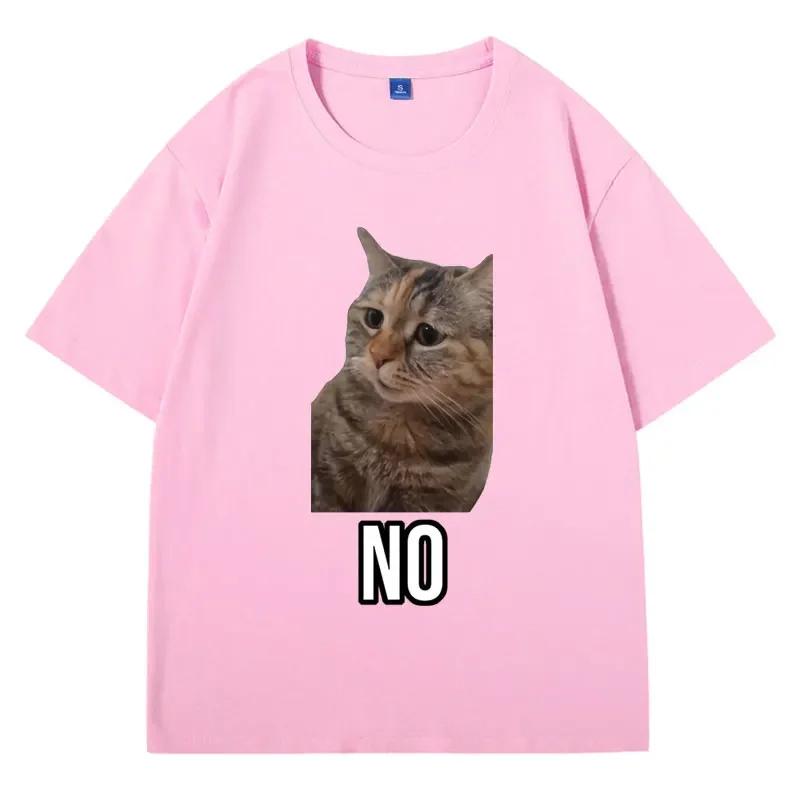 Talking Cat Meme Pattern Print Cotton Tshirt for UnisexsWomens Fashion Tshirt Casual Short Sleeve Tshirt Womens StreetWear
