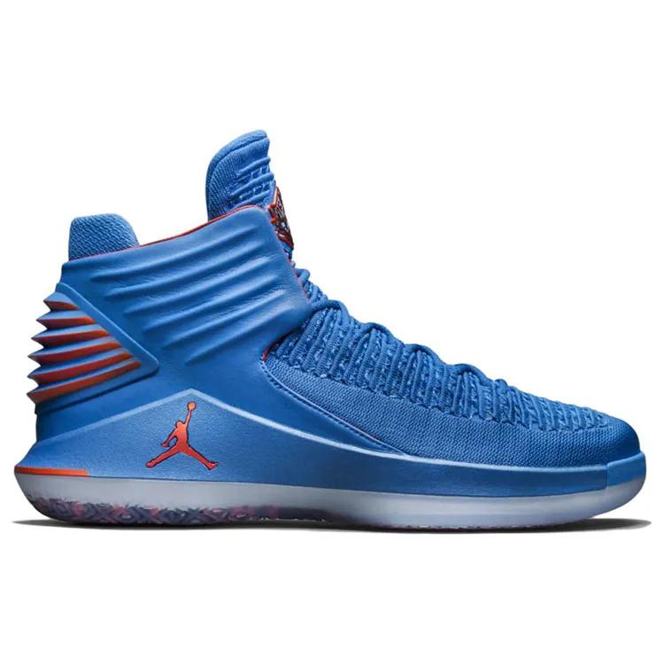 Air Jordan 32 PF 'Russell Westbrook' (Unisex) Photo Blue / Metallic Silver-Team Orange Basketball Shoes AH3348 400