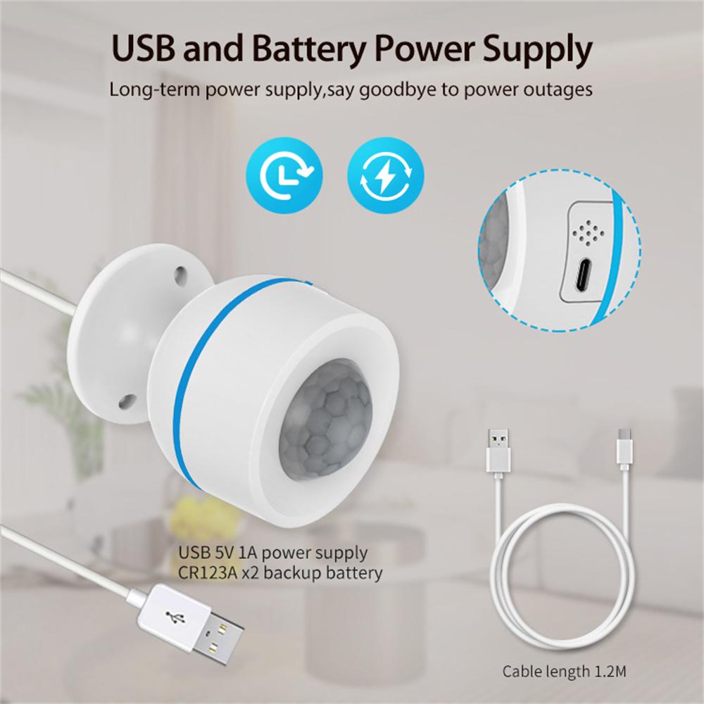 NEO NAS-PD07TM Matter Thread Smart PIR Motion Sensor USB Powered Wireless Human Body Infrared Detector (without Battery)