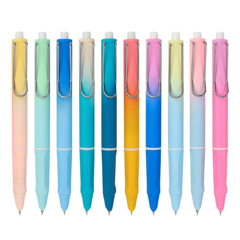 5PCS Students Gift Converter Filler Retractable Gradient Color 0.38mm Ink Pen Fountain Pen EF Nib