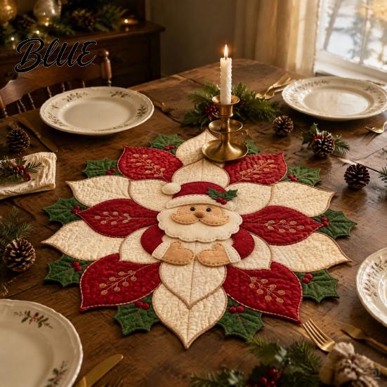 Рождественский centerpiece для стола Швейный праздничный DIY-набор Тканевый Декор Пуансеттия Стеганый Цветок Пэчворк Орнамент Материалы