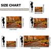 1 piece of 2D flat background fabric autumn pumpkin and flower path scenery background banner.PMJ