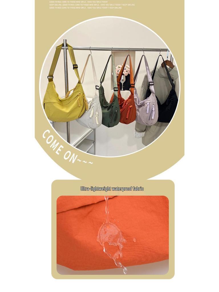 Легкая нейлоновая сумка кроссбоди: Модный дизайн в виде пельменя большой вместимости для женщин