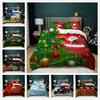 Рождественский 3D Цифровая печать Пододеяльник Трехкомпонентное постельное белье