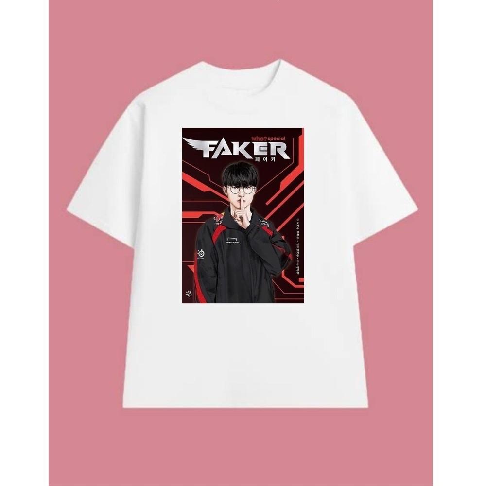 Новая футболка LCK 2025 Faker T1 Легенда Киберспорта с Графикой | Футболка для Фанатов Игр League Унисекс